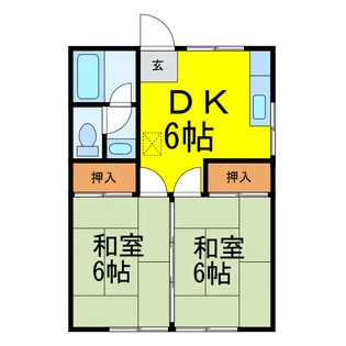 コーポ阿香坂【1階】の間取り