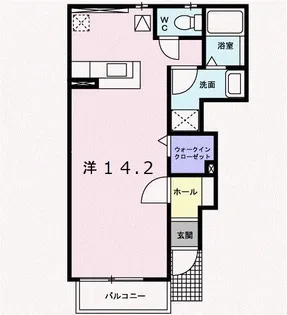 プリムヴェール【1階】の間取り