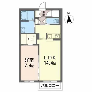 メゾンマスト盛南中央【1階】の間取り