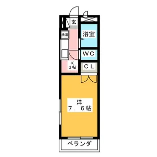 ウッドベルK【3階】の間取り