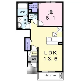 グランデ・ラ・テールC【1階】の間取り