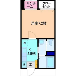 ウィスキーレジデンス芳斉 A棟【2階】の間取り