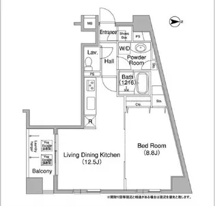 コンフォリア銀座EAST【9階】の間取り