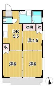 マリンハイツB【2階】の間取り