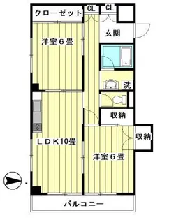パラッツオ田中【4階】の間取り