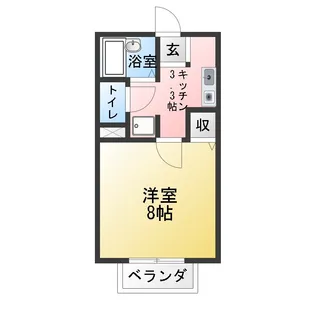 ボヌール大形山A【1階】の間取り