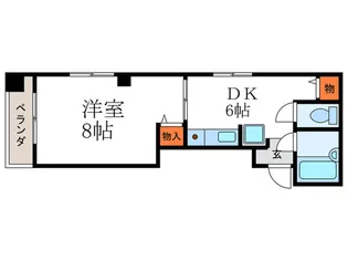 ル・ヴェ-ル烏丸西【3階】の間取り