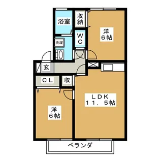 ベルメゾン町田 B【1階】の間取り