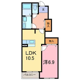 オーシャンビュー 緑ヶ丘【1階】の間取り