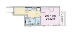 ランド横浜蒔田【2階】の間取り