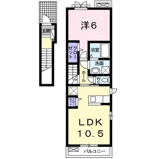 エストレーラII A【2階】の間取り