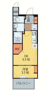 シェルグランデ広瀬橋【6階】の間取り