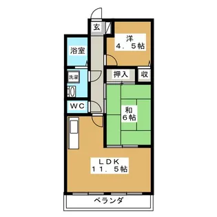 ロワジール北松戸【2階】の間取り