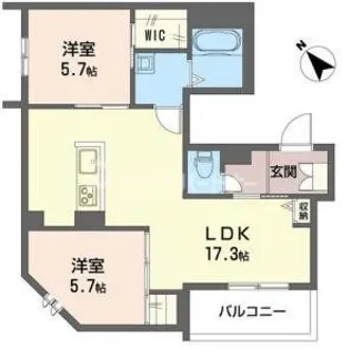ウノ・アドーラ柏【3階】の間取り