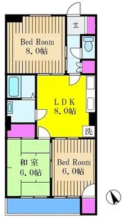 YMパレス【4階】の間取り