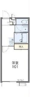 レオパレスプレズィール【1階】の間取り