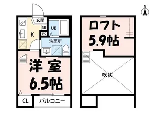 Wistaria 北越谷【2階】の間取り