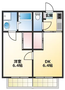 多摩川レジデンス【2階】の間取り