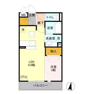 クレストコート B【1階】の間取り