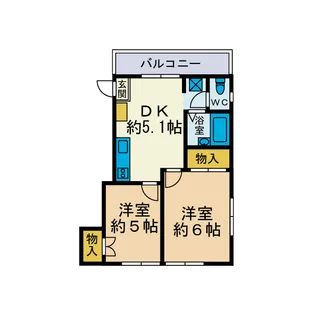 シティハイツ栄【2階】の間取り