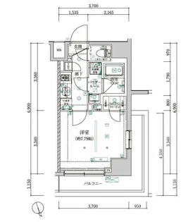アルテシモサグラ【9階】の間取り