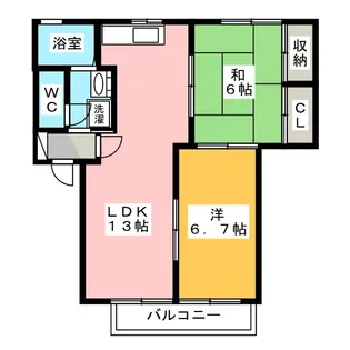 クライネスハイム【2階】の間取り