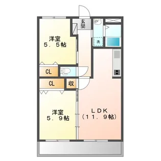 Y&M西高下【1階】の間取り