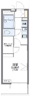 レオパレスメイプル小山【3階】の間取り