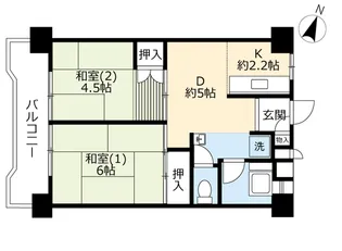 UR名谷【4階】の間取り