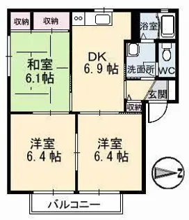 フローラリア酒津【2階】の間取り