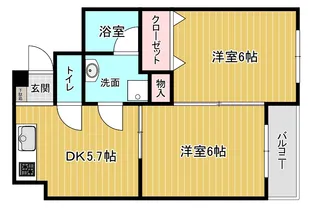 ハイツ糀谷【3階】の間取り