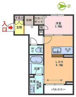 クローリス成和【3階】の間取り