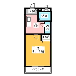 フラワー【2階】の間取り