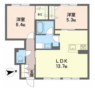 シャーメゾン・トムテ C【1階】の間取り