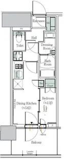 ONE ROOF RESIDENCE NISHINIPPORI【4階】の間取り