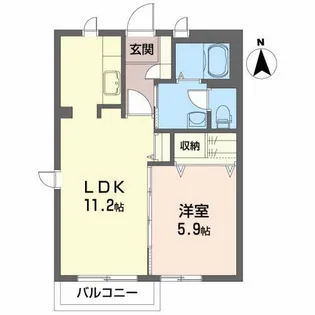 シャーメゾンしらゆり C【1階】の間取り