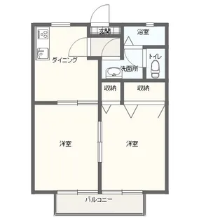 ジュネスII【1階】の間取り
