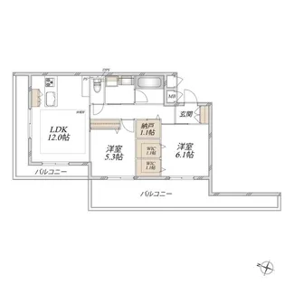 SUNMALL V【2階】の間取り