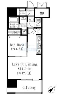 堀之内マンション【2階】の間取り