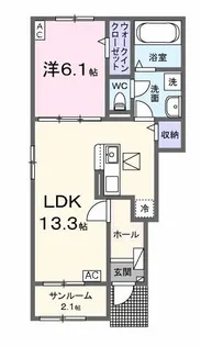 サイレント・メゾン II【1階】の間取り