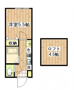 パールハウス登戸【2階】の間取り