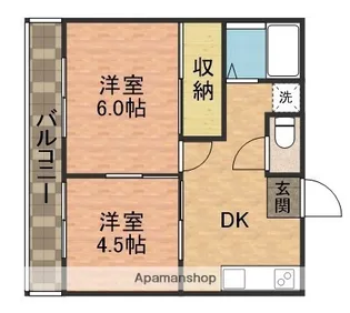 メゾンケームII【2階】の間取り
