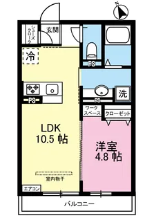 ル・ソレイユ/菅馬場【2階】の間取り