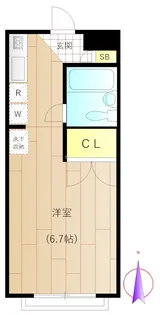 ドミーユヒラノ【1階】の間取り