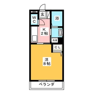 ノヴェル瑞穂 壱番館【2階】の間取り