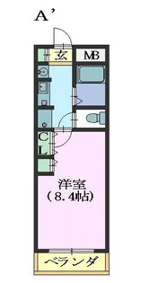 グランドスカイ本山【2階】の間取り