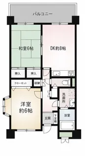 ファミール江田【4階】の間取り