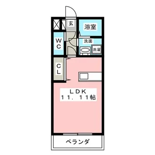 アドヴァンス三保【2階】の間取り