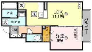 セレーノ五宮町【1階】の間取り