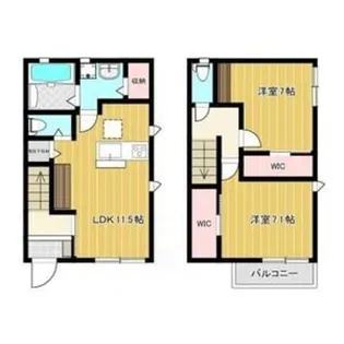 若宮テラスハウス【2階】の間取り